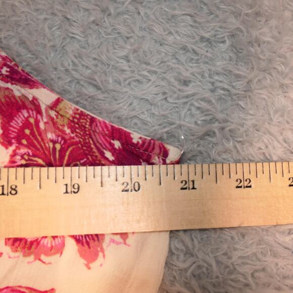 Old Navy Tank Top Womens XL Pink Red Floral Print Halter Tiered Peasant Boho - Picture 6 of 12